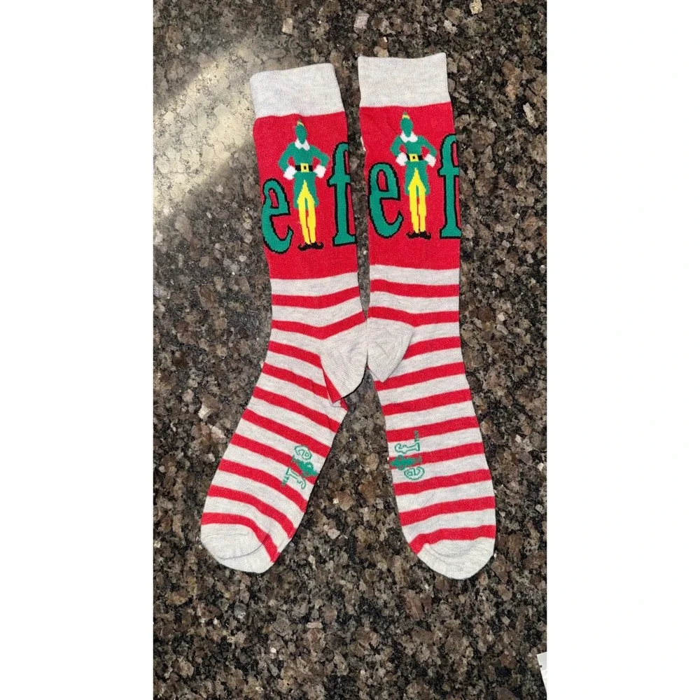 Christmas Sock Bundle Buddy the Elf Striped Crew & Ankle Socks 2 Pair